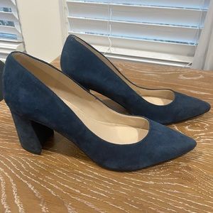 Marc Fisher Navy Block Heel